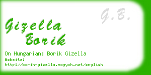 gizella borik business card